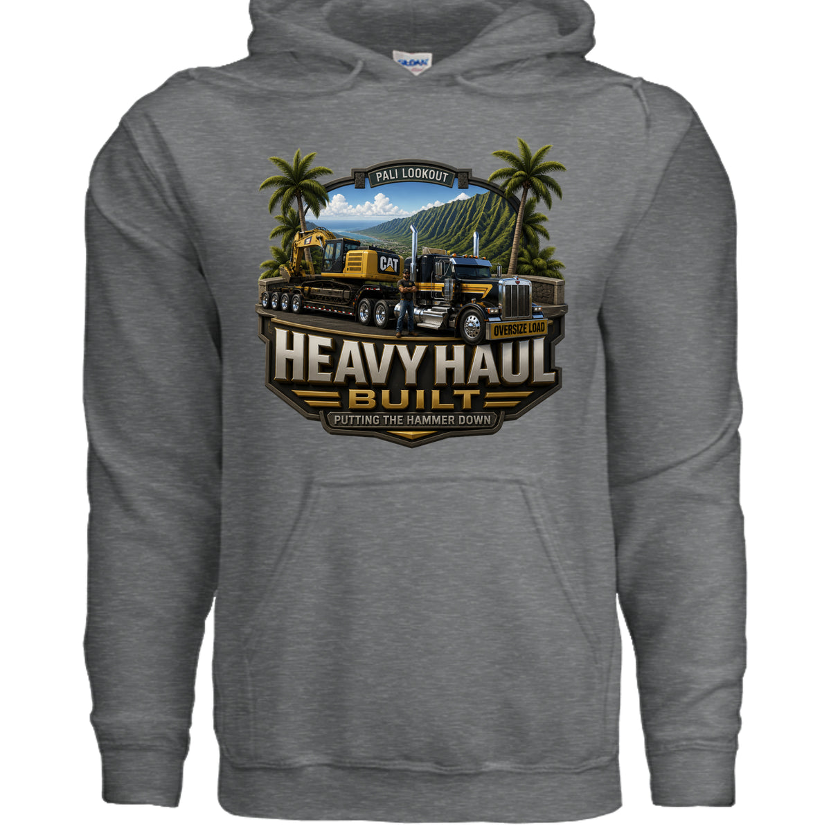 Fan Charcoal Heather - G185 - FRONT